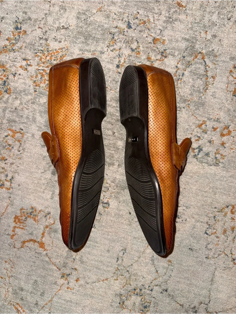 Men's Tan Leather Slip-On Loafers 9 1/2 9.5 Magnanni